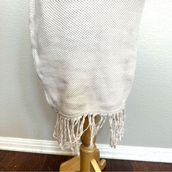 Future Collective Alani Noelle Sweater Sleeveless Crochet Dress w/ Fringe - Wm L - Picture 2 of 7